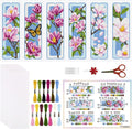 ORIGACH 6 Set Magnolia Cross Stitch Bookmark Kits by ORIGACH