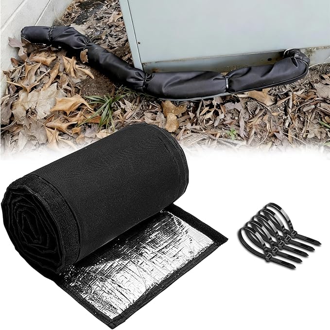 Copper Pipe Insulation Wrap Cover, 70.86''×10.2'' 600D Oxford AC Pipe Insulation Outdoor, Suitable for Air Conditioning Pipes, Cables, Water Pipes, and Prevents External Damage