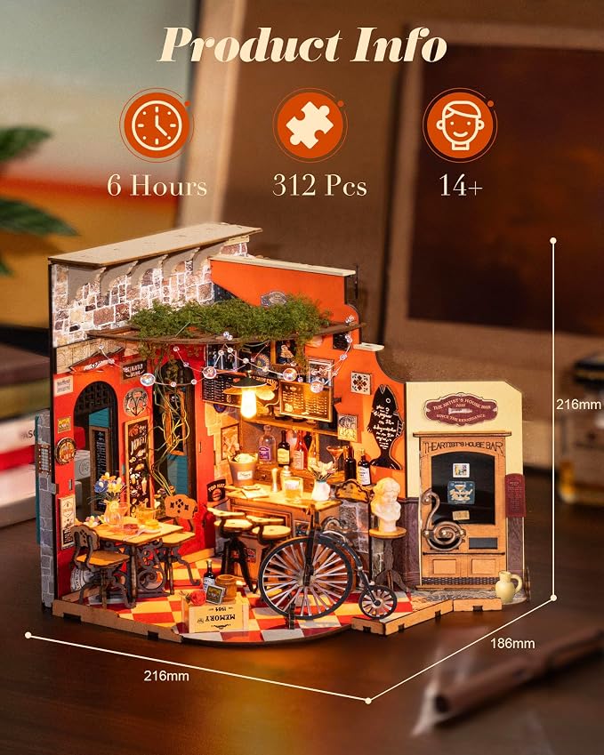 ROBOTIME DIY Miniature House Kit, Mini Diorama House - Image 2