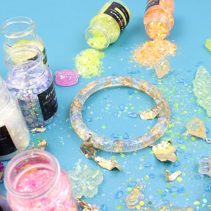 Glow in the Dark Glitter, 12 Colors Chunky Glitter - Image 5