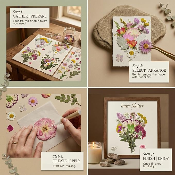Dried Pressed Flowers Real Natural | Mixed Colors Flat Pressed Flowers - Image 7