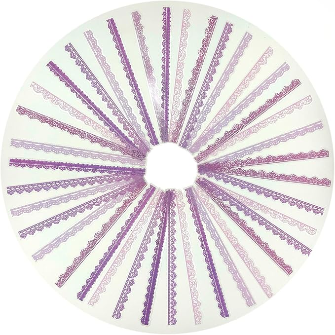 40 Pcs Transparent Lace Stickers by Obujopal