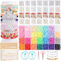 Pizooro Friendship Bracelet Kit, 28 Colors 5040 Pcs Clay Beads 1200 Pcs Letter by Pizooro