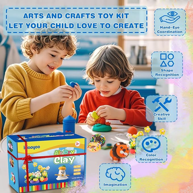 Ixiaoyoo Air Dry Clay, 30 Colors Foam Modeling Clay - Image 5