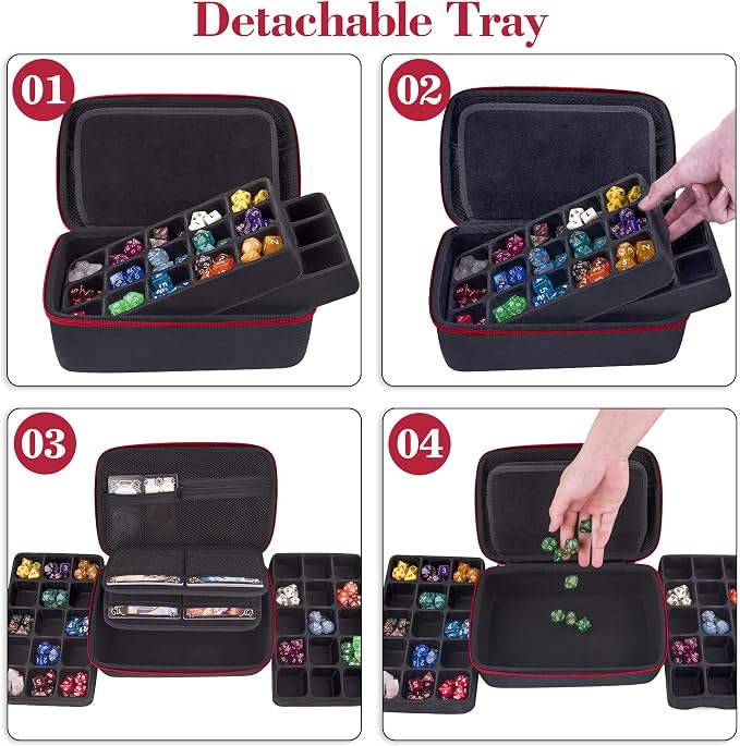 SIQUK Dice Storage Case Big Capacity Dice Box - Image 5