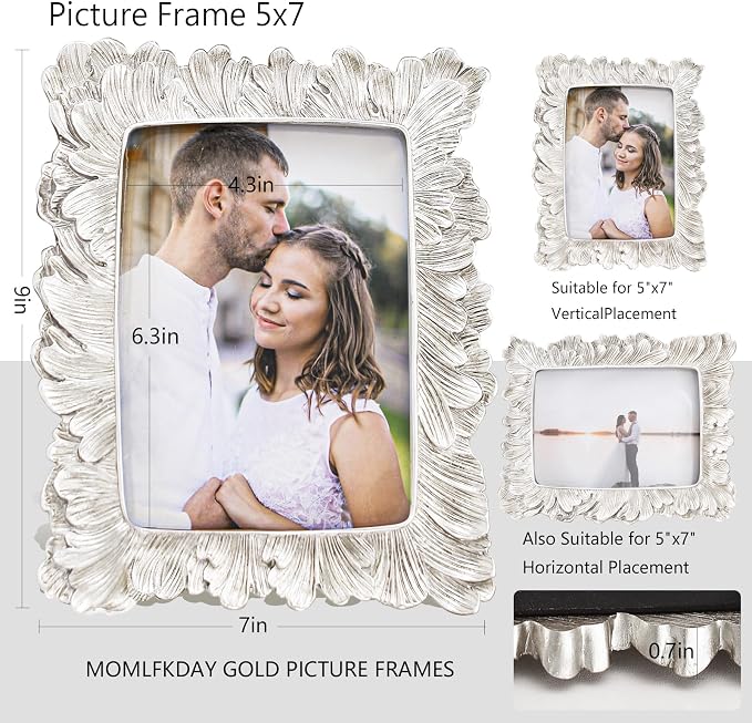 5x7 Vintage Picture Frames, Picture Frame - Image 2