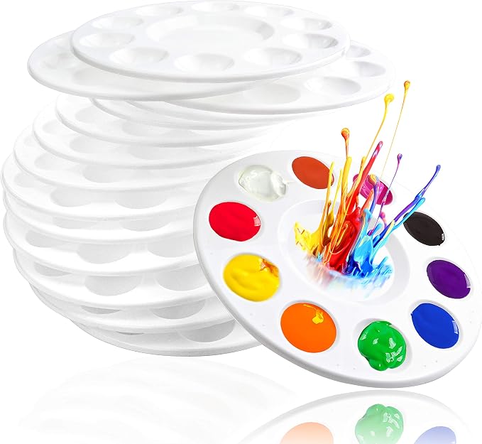 22 PCS Paint Palettes for Kids, Plastic Paint Pallets by inifus