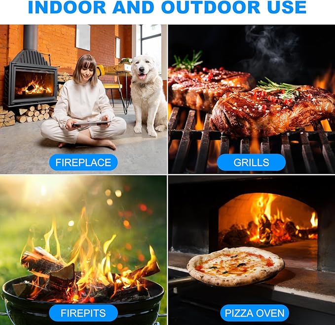 100 Counts Fire-Starter, for Campfire - Fireplace - BBQ - Fire-Pit - Waterproof-Natural Fire-Starters, Quick Light Wood-Charcoal Fire-Starter