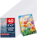 40 Pack 5x7 Inch Canvas Boards Small Canvas Panels by Unknown