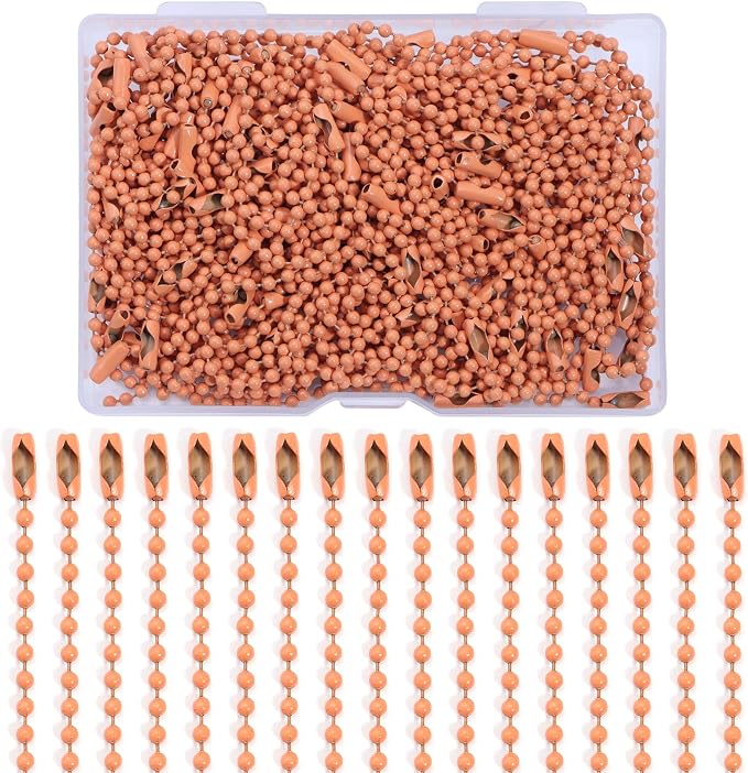 Lemonkey 100Pcs Ball Beads Chains Bulk, 4 Inch Dog Tag Metal Small Chains by Lemonkey