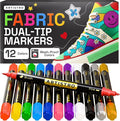 ARTISTRO 12 Dual-Tip Fabric Markers by ARTISTRO
