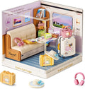 Train Carriage Miniature House Kit, Plastic DIY Dollhouse by BeepZipp