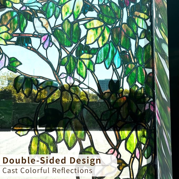 Original Hand Drawn Stained Glass Window Hanging Cling, 25.59"X35.43" - Image 4