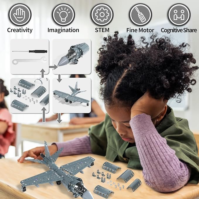 Lucky Doug STEM Building Projects Model Airplane Jet Set - Image 4