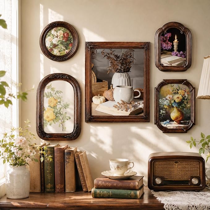 Wonderjune 5 Pcs Vintage Picture Frames Set - Image 6