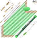 45FT Fiberglass Running Electrical Wire Cable Glow Rods Wire Pulling, Fish Rods Electrical Kit with 8 Different Attachments and Fish Tape Wire Puller Kit