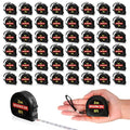 50 Pcs 6 FT Mini Tape Measure Retractable Bulk Small Measuring Tape Pocket Size Measurement Tool for Operation Christmas Items Party Favor Gifts Stuffers for Men(Black)