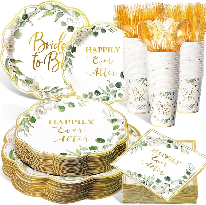 Pickmesh 400 Pcs Sage Green Bridal Shower Party Supplies Eucalyptus Leaves by Pickmesh