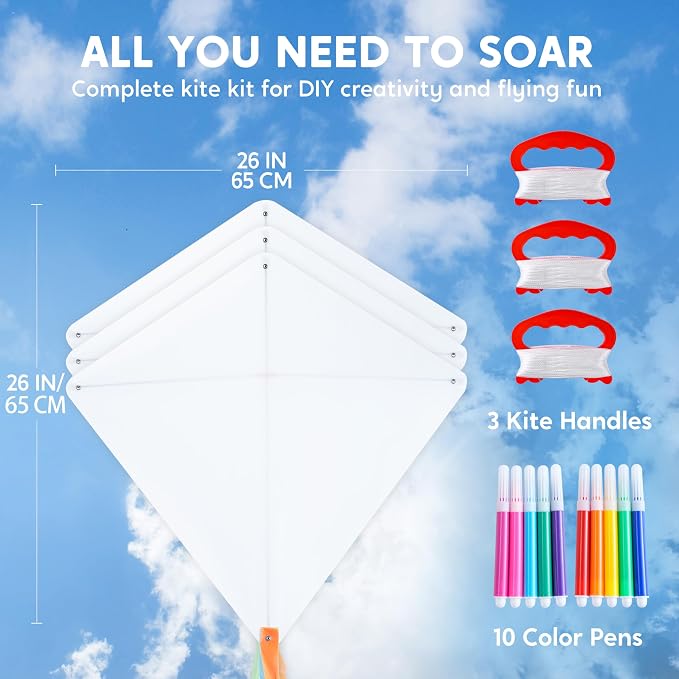SYNCFUN 6 Packs DIY Kites for Kids - Image 7