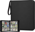 GERMUN 3 Ring 9 Pocket Zipper Card Binder, 720 Double Sided Standard PU Trading by GERMUN
