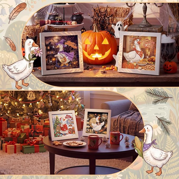 Trandraft 13 Pcs Goose Interchangeable Farmhouse Diamond Painting Kits - Image 5