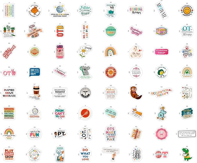 100Pcs Funny Occupational Therapy Stickers and Decals - Image 4