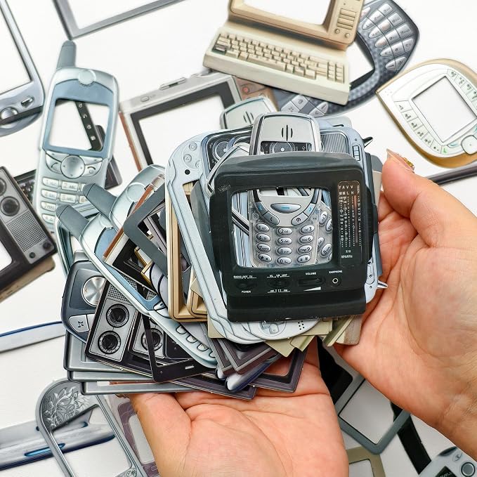 100 Pcs Y2K Retro Tech Stickers - Image 8
