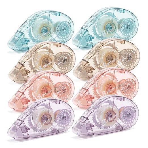 8 Pack Double Sided Tape Roller, Scrapbook Supplies, Glue Tape | Crafts by HUIRUSO