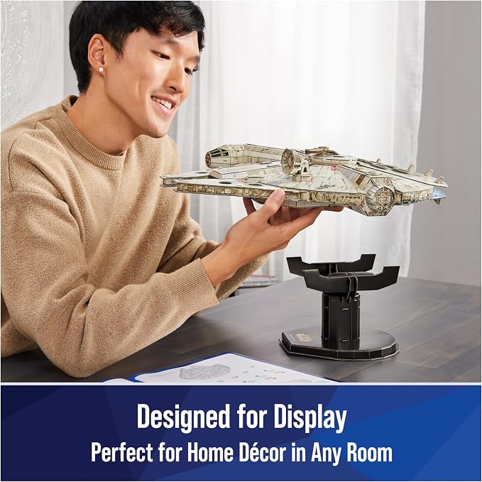 4D Build Star Wars Millennium Falcon 3D Model Kit, Star Wars Gifts, Desk Decor - Image 5