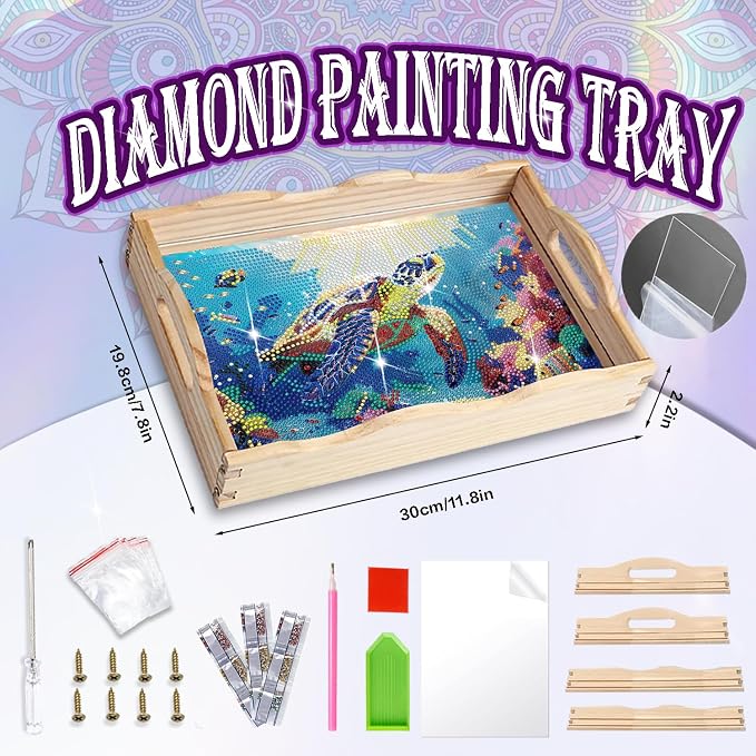 EWJRNSF Diamond Art Kits for Adults Wooden Serving Trays - Image 2