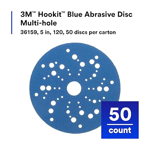 3M Hookit Blue Abrasive Disc Multihole 36159 (4PK)