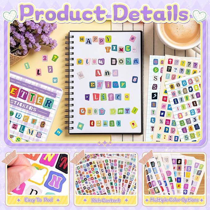 5000+ Letter Stickers for Scrapbooking Junk Journal Supplies Craft Decor | - Image 3