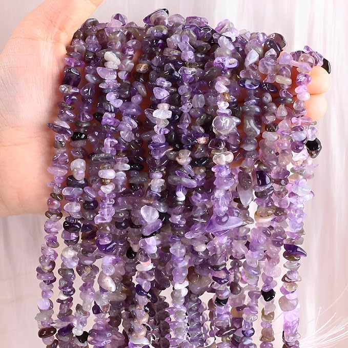 200pcs Natural Chip Stone Beads Gemstone Healing Crystal Loose Rocks Bead | - Image 3