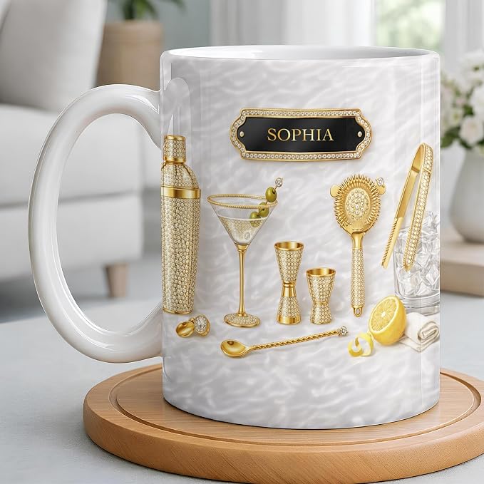 Personalized Cocktail Mug, Custom Name Coffee Cup - Image 3
