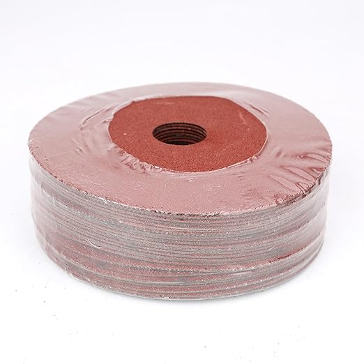 Aluminum Oxide Resin Fiber Sanding and Grinding Discs, 5” x 7/8”, 80 Grit - 25 Pack