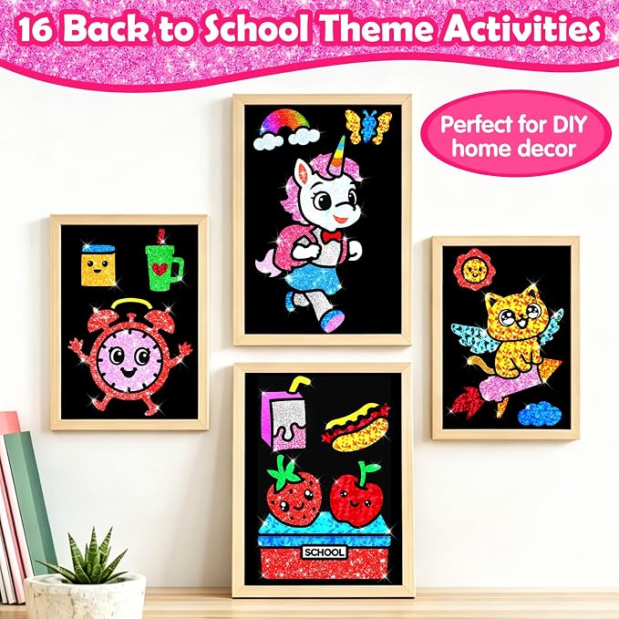 FUNNYB&G Foil Art Craft Kit for Girls 4-10 Years Old: Mess-Free & No-Glue - Image 9