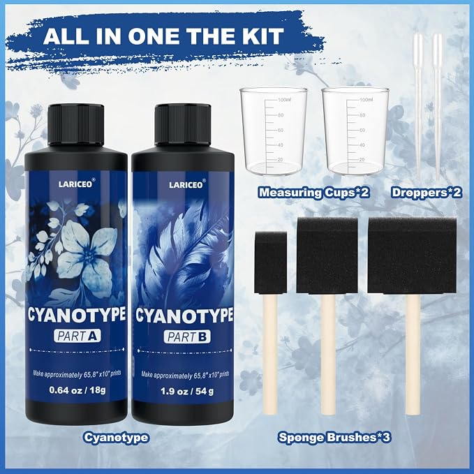Cyanotype Solution Kit with 7 Tools, Cyanotype Chemicals Sensitizer Set - Image 2