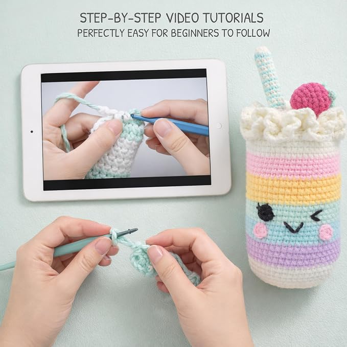 HOUSE CREATIVITY Crochet Kit for Beginners, Make a Cup - Image 5