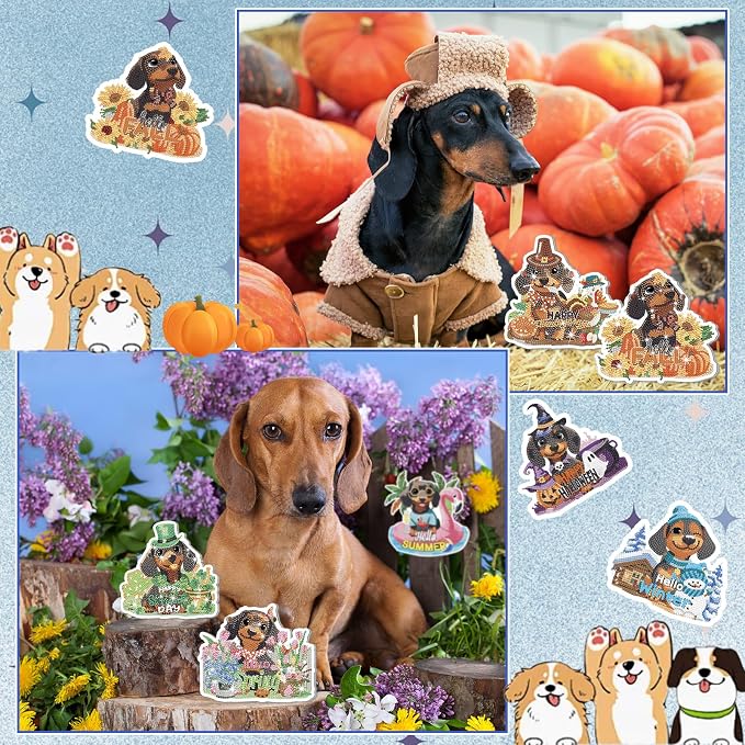 Cinnvoice 12 Pcs Summer Seasonal Diamond Art Hanging Ornament Kit - Image 5