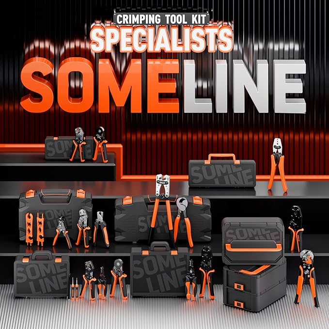 SOMELINE Crimping Tool Connector Set, JST-XH 2.5mm/Du pont 2.54mm/KF2510 2.54mm Connector Set, 24 Styles, 30-20 AWG Ratcheting Crimper for JST Series,KF2510,Molex,AMP EI series