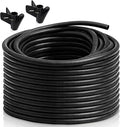 120FT 1/4 inch Split Wire Loom Tubing Kit with 2 Clamps - Flexible Abrasion Resistant Conduit for Automotive, Mechanical Cable Protection