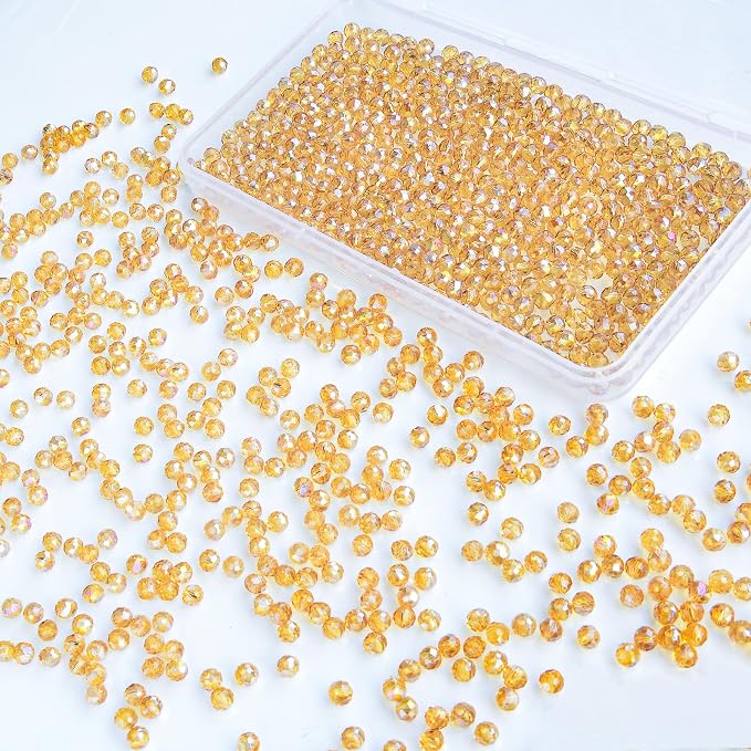 1200 Pcs 4mm Round Crystal Glass Beads by Laopottbeads