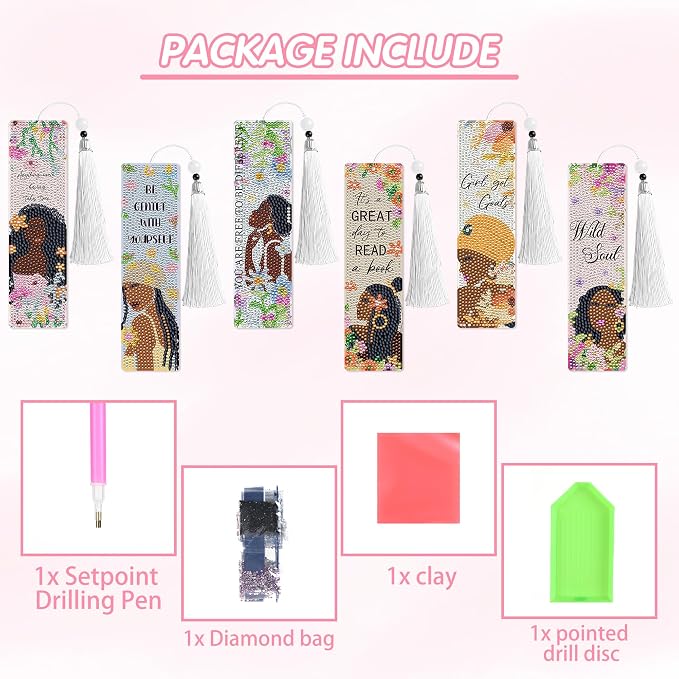 Diamond Art Bookmarks for Women, DIY Book Marks Making Kits for Reading - Image 2