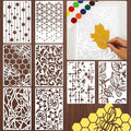 Yazhiji 8PCS Geometric Stencils by Yazhiji