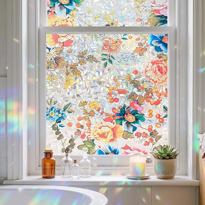 ADD.HERES Window Privacy Film, Stained Glass Decorative Static Cling, Removable by ADDHERES
