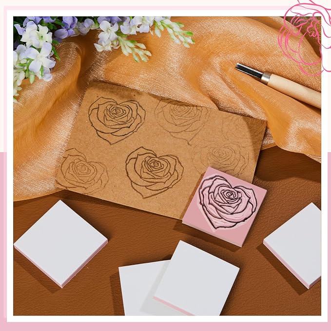 Frienda 24 Pcs 2" x 2" Rubber Carving Blocks Linoleum Blocks - Image 5