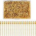 Lemonkey 100Pcs Ball Beads Chain Bulk, 4 Inch Dog Tag Metal Small Chain by Lemonkey