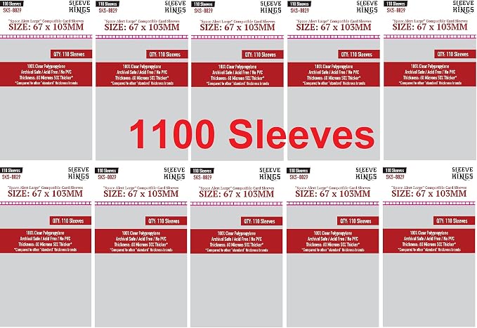 Sleeve Kings Space Alert Large Compatible Sleeves 67 X 103 mm by SleeveKings