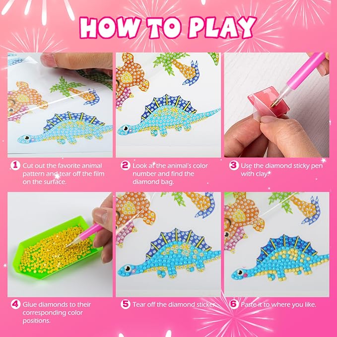 Labeol Diamond Art Kits for Kids Boys and Girls Ages 6-8-10-12 Easy to DIY - Image 3