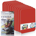 7.9x3.9 inch 12 PCS Nylon Repair Patch Nylon Repair Tape Self Adhesive Nylon Fabric Tape Outdoor Camping Gear Nylon Repair kit for Tent, Umbrella, Down Jackets, Sleeping Bag, Knapsack（Orange）